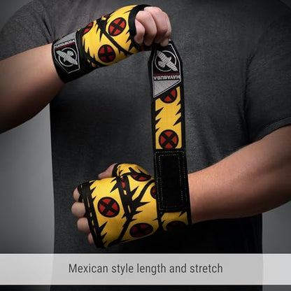 Hayabusa Marvel Hero Elite Mexican Style Boxing Hand Wraps for Men & Women - color: Wolverine
