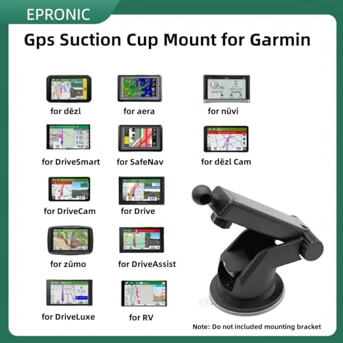 Replacement Suction Cup Mount for Garmin GPS Mount, Universal 17mm Ball Joint Flexible Mounting Disk for Car Phone Holder Windshield Dashboard Carplay Screen Monitor Bracket