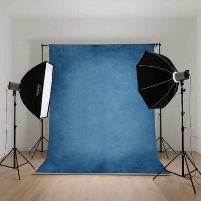Blue Photography Backdrops for Photoshoot, Vintage Abstract Portrait Photo Backdrop, Photo Booth Props 6x9ft