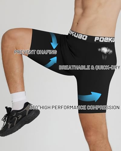 Compression Shorts Men Spandex Running Shorts Sports Athletic Base Layer Workout Performance Underwear