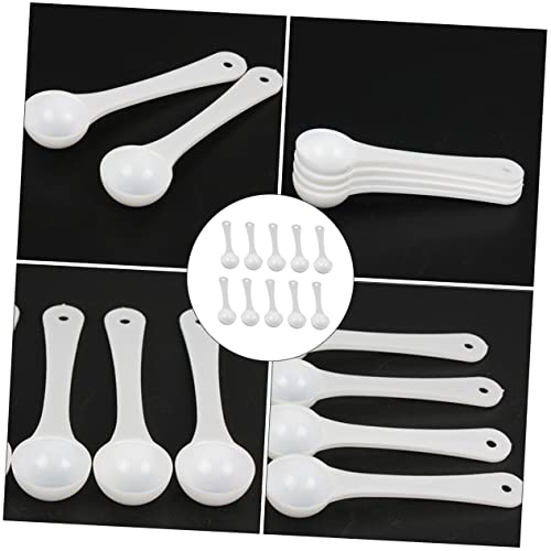 Mobestech 60pcs Pet Medicine Measuring Spoons Gram Quantitative Scoops for Precise Powder Measurement Lightweight Pet Supplies for Easy Dosing Fish Tanks and Animals