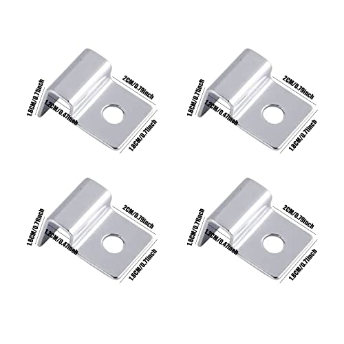 Suxgumoe Aquarium Cover Clips, 4 Pcs 6mm / 8mm / 10mm / 12mm Stainless Steel Fish Tank Glass Cover Clip Support Holder Universal Lid Clips for Rimless Aquariums (12mm)