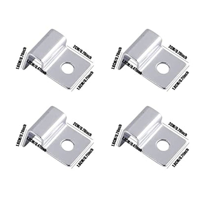 Suxgumoe Aquarium Cover Clips, 4 Pcs 6mm / 8mm / 10mm / 12mm Stainless Steel Fish Tank Glass Cover Clip Support Holder Universal Lid Clips for Rimless Aquariums (12mm)