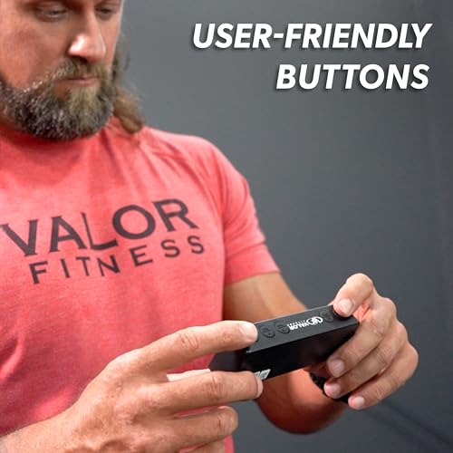 Valor Fitness Magnetic Gym Timer Clock – 5 Inch LED Interval for HIIT, Tabata & EMOM Workouts, 11 Hour Rechargeable Battery, USB-C, Compact Digital Wall or Rack Mount Timer