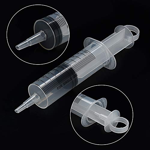 3 Pack 100ml Syringes with 55.1 Inch tube for Dispensing, Measuring, Scientific & Refilling - style: 100 ml
