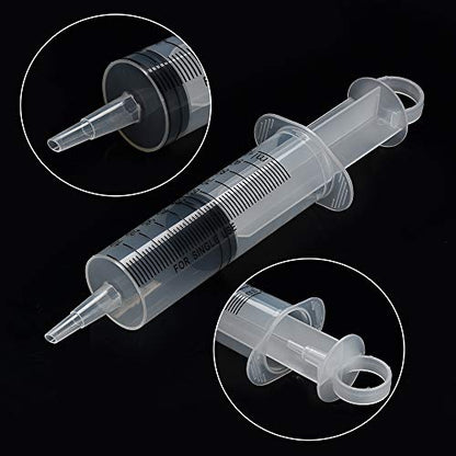 3 Pack 100ml Syringes with 55.1 Inch tube for Dispensing, Measuring, Scientific & Refilling - style: 100 ml