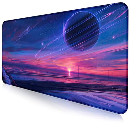 Space Landscape Computer Mouse Pad, XXL Laptop Gaming Mouse Keyboard Pad | The Surface Of The Mouse Pad Is Designed With Fiber Woven Material, And The Base Is Made Of Natural Anti Slip Rubber. - color: Anime Landscape
