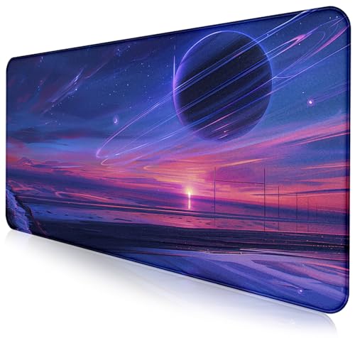Space Landscape Computer Mouse Pad, XXL Laptop Gaming Mouse Keyboard Pad | The Surface Of The Mouse Pad Is Designed With Fiber Woven Material, And The Base Is Made Of Natural Anti Slip Rubber. - color: Anime Landscape