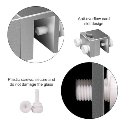 MiOYOOW Aquarium Tube Fixture Holder, Aluminum Alloy Water Pipe Fixing Clip, Adjustable Inflow Outflow Pipe Clamp Holder for Less Than 0.7in Tubes