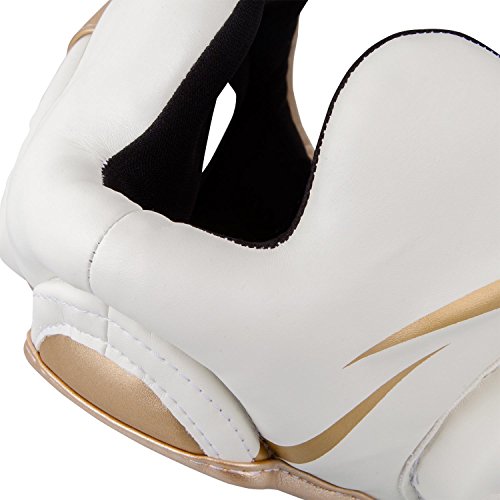 Venum Elite Standup Shin Guards - color: White/Gold, size: Medium
