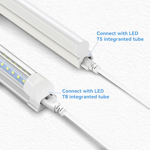 (4-Pack 6FT T5 T8 LED Shop Light Connecting Wire, Dual-Ended Linkable Cable Cords for LED Tube Light Fixture, Ceiling Lamp