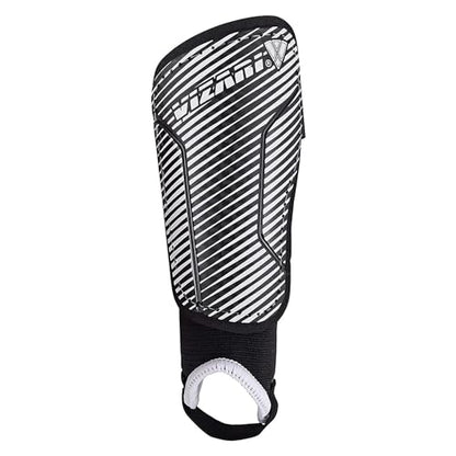 Vizari Matera Soccer Shin Guards | Lightweight PP Shell | Foam Padded Backing | Youth Soccer Shin Guards | Soccer Equipment - color: Black / White, size: Medium