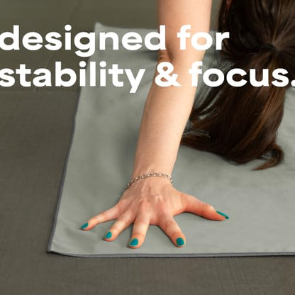 S&T INC. Aura Microfiber Yoga Mat Towel, 26.5" x 72", Grey - color: Grey