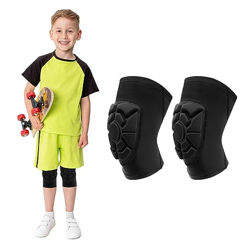 Kids/Youth Knee Pads Elbow Pads, Sports Compression Support Sleeve | Knee Elbow Protective Gear, Sports Knee Elbow Protector with Thickened Pads for Basketball Wrestling Football Volleyball - size: YL (leg circumference: 11.22-13.39‘’)