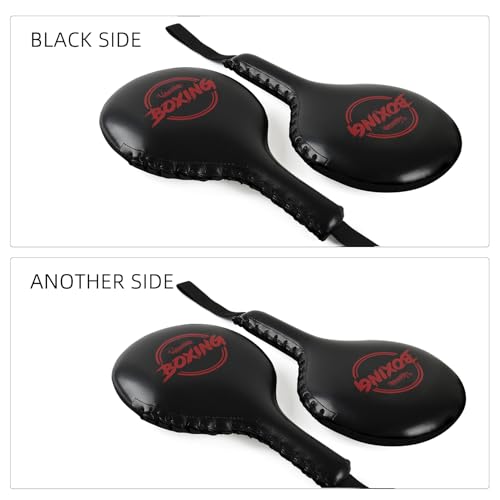 2 Pack Boxing Target Paddles for Taekwondo,MMA,Martial Arts | Kickboxing Striking Target Pads,Punching Kick Pads,Training Paddles - color: Red