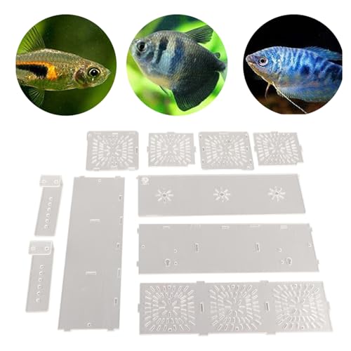 Fish Breeding Box, Acrylic Transparent Fish Breeding Isolation Box Aquarium Hatchery Incubator Holder Fish Separation Breeder Box, with Hook and Sucker Design (30CM*10CM*10CM)