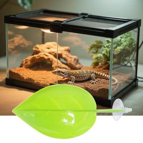 Turtle Basking Area - Reptile Climbing Ramp, Amphibian Tank | Suction Cup Leaf Shape Resting Spot, Semi-Aquatic Creature Habitat Deck, Floating Terrace Pad for Backyard Pond Frogs - color: Light green