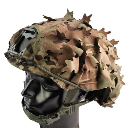 Tactical Helmet Cover Breathable Mesh Camo Camouflage Helmet Cover Great for Tactical Military Gear Combat Fast Helmet - color: CP