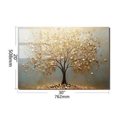 Evgosm Tempered Glass Backsplash for Kitchen， Stove Splashback, Tree of Life Glass Backsplash, Used for Kitchen Wall Protection and Decoration, Easy to Install and Clean. (30x20'') - size: 30"L x 20"W, style: Tree of Life