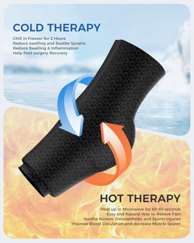Ankle Ice Pack Wrap PRO, Reusable Gel Foot Ice Pack for Cold Therapy | Heel Foot Ice Pack, Targeted Ankle ColdFocus Cooling, Stays Flexible Frozen, Hot&Cold Therapy, Easy Wear - size: XLx1, style: Pro