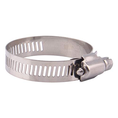 DERNORD 20 Pack Hose Clamps 304 Stainless Steel Adjustable Pipe Tube Clamps, Worm Gear Hose Clamps for Plumbing, Automotive And Mechanical Applications (27-51mm)
