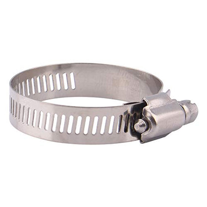 DERNORD 20 Pack Hose Clamps 304 Stainless Steel Adjustable Pipe Tube Clamps, Worm Gear Hose Clamps for Plumbing, Automotive And Mechanical Applications (27-51mm)