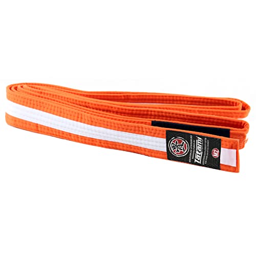 Tatami Fightwear Kid's IBJJF Rank Belt - Green - color: Orange/White, size: M4
