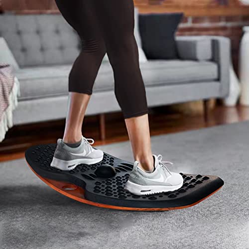 Standing Desk Anti fatigue Balance Board standing desk mat wobble board Rocker Board Comfort Mat for Office (Large Size)