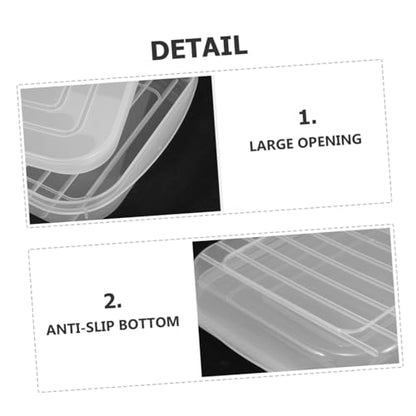 3pcs Transparent Cold Container for Refrigerator Reusable Food Storage Box for Bacon Shrimp Fish and Meat for Freshness and Organization Home Outdoor Use