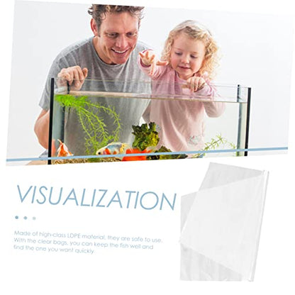 MAGICLULU 20pcs Pet Fish Bag for Aquarium Substrate Bags Easy to Use Live Fish Transport - size: 40X65X0.1CM