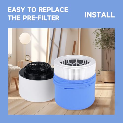 4 Packs 511 Replacement Washable Pre-Filters for Blueair Blue Pure 511 Air Cleaner Purifier, Traps Pet Dander,Fur, 4pcs Diva Blue Cotton Covers, Pre Filter