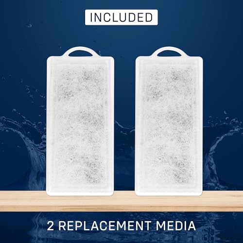 Mighty Aquarium Filter HOB Replacement Media - Fish Tank Filters Replacement, Hang-on-Back Small Aquarium Filter, Replacement Filter Cartridge - S MG04 Replacement Cartridge, 2-Pack - size: S MG04