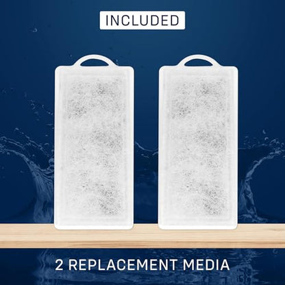 Mighty Aquarium Filter HOB Replacement Media - Fish Tank Filters Replacement, Hang-on-Back Small Aquarium Filter, Replacement Filter Cartridge - S MG04 Replacement Cartridge, 2-Pack - size: S MG04