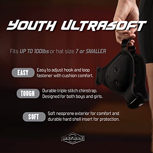 Matman Dynasty Wrestling Headgear & Protective Ear Guards for BJJ & MMA - color: Black, size: Youth