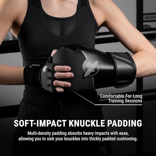 Hayabusa Sport Boxing Gloves - Dual-Splinted - color: Black / Charcoal, size: 10oz