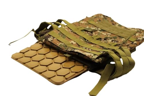 Tactical Airsoft Plates Non-Newtonian Vest Inner Liner Shock Plates Boxing Body Protector Back Thoracic protection - color: Sand
