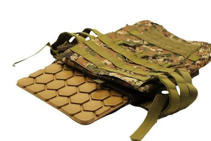 Tactical Airsoft Plates Non-Newtonian Vest Inner Liner Shock Plates Boxing Body Protector Back Thoracic protection - color: Sand