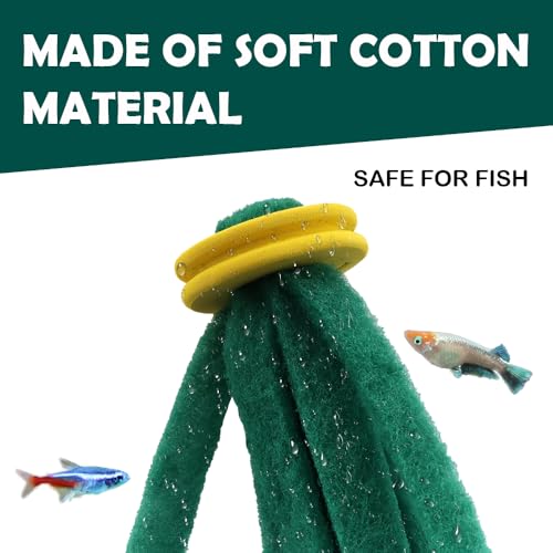DQITJ 10 Pcs Spawning Mop for Fish Floating Cotton Spawning Mop Replacement Breeder Mop for Aquarium Fish Tank (Random Color)