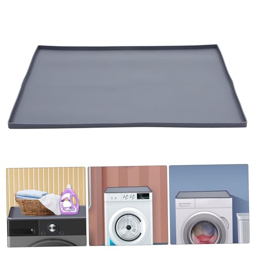 STOBOK Silicone Washer Dryer Top Protector Mat Non-slip Cushion for Washing Machine Dryer Pad for Stability Cleanliness Laundry Rooms