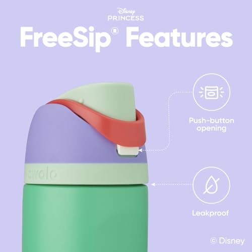 Owala Princess FreeSip Stainless Steel Water Bottle 24 oz Ariel - color: Ariel, size: 24 Ounces