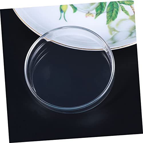 BESPORTBLE Clear Glass Shrimp Feeding Bowl Durable Crystal Dish for Fish Tank Floating Feeder for Shrimp and Fish Multi-Purpose Ornamental Supply for Aquatic Pets