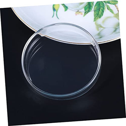 BESPORTBLE Clear Glass Shrimp Feeding Bowl Durable Crystal Dish for Fish Tank Floating Feeder for Shrimp and Fish Multi-Purpose Ornamental Supply for Aquatic Pets