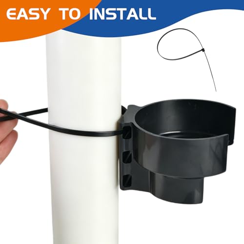 succulentlovers Swimming Pool Plunger Valve Bracket, Swimming Pool Hose Bracket Holders with Zip Ties & Straps Compatible with Most Brands, Pool Pipe Holders Support for Above Ground Pools Accessories