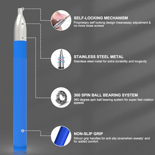Speed Jump Rope for Men Women, Fitness Skipping Rope with Aluminium Handle and 2 Ropes, Self-Locking Design Adjustable Jumping Rope for Adult Workout Boxing