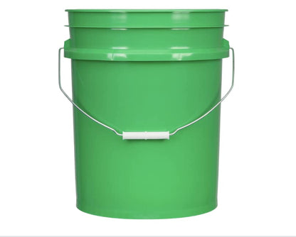 5 Gallon Buckets pails with Screw on Air Tight Lids - Food Grade - BPA Free -(Pack of 2) Made in USA pails