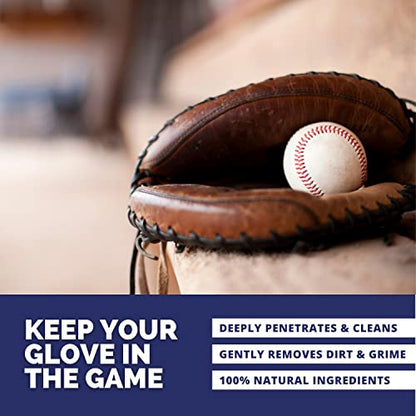 Rhino Wax Baseball Glove Cleaner for Dirt, Grime Removal & Easy Daily Care