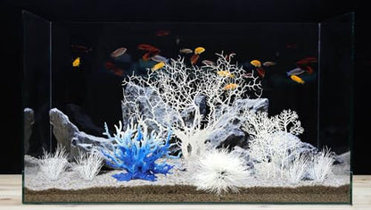 8 Pack Artificial Coral Ornament, Aquarium Plasitc Water Plants for Fish Tank Decorations