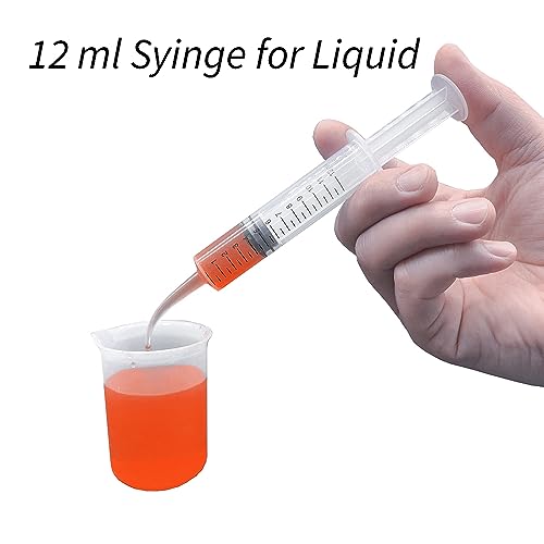 Wisdom Teeth Syringe, 10 Pack Irrigation Dental Syringes with Measure Scale & Curved Tip for Dental Care Liquid Oral Tonsil Stone - size: 10 Pack