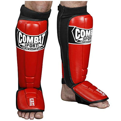 Combat Sports Pro-Style MMA Shin Guards - color: Red, size: X-Large