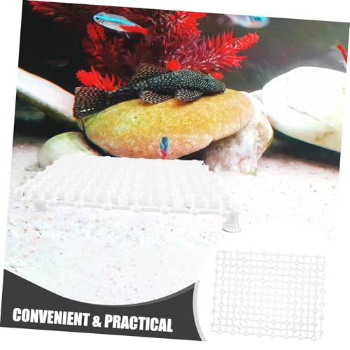 HANABASS 4pcs Aquarium Divider Boards Reusable Fish Tank Bottom Plate Grid Flexible Splicing Design Material for Fish Separation and Filtration Pegs Included
